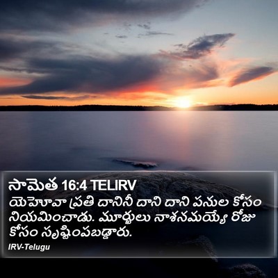 సామెత 16:4 TELIRV Bible Verse Image