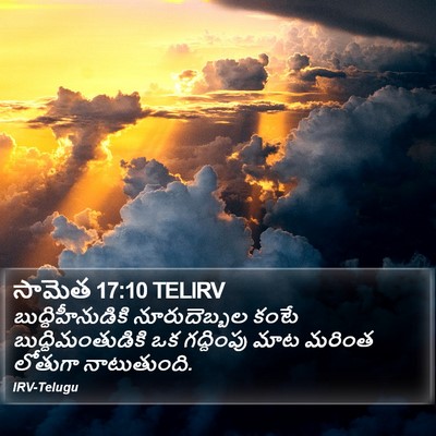 సామెత 17:10 TELIRV Bible Verse Image