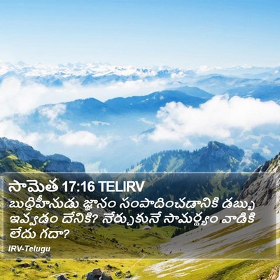 సామెత 17:16 TELIRV Bible Verse Image