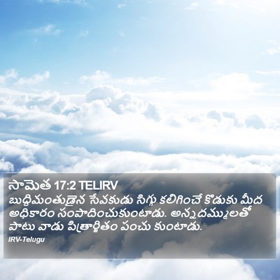 సామెత 17:2 TELIRV Bible Verse Image