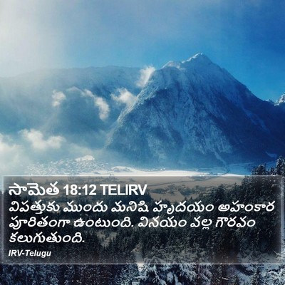 సామెత 18:12 TELIRV Bible Verse Image