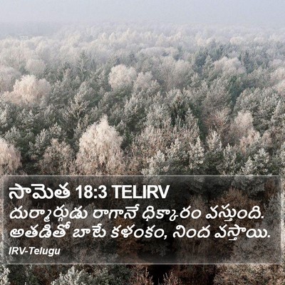 సామెత 18:3 TELIRV Bible Verse Image