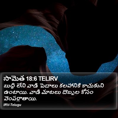 సామెత 18:6 TELIRV Bible Verse Image