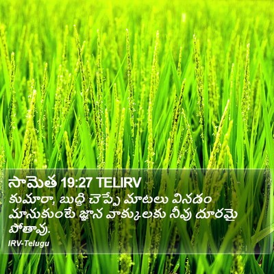 సామెత 19:27 TELIRV Bible Verse Image
