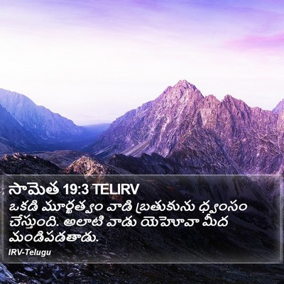 సామెత 19:3 TELIRV Bible Verse Image