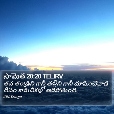 సామెత 20:20 TELIRV Bible Verse Image
