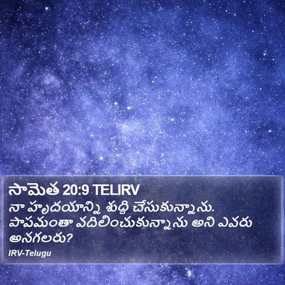 సామెత 20:9 TELIRV Bible Verse Image