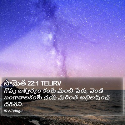 సామెత 22:1 TELIRV Bible Verse Image