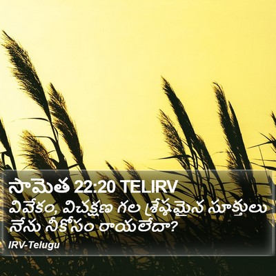 సామెత 22:20 TELIRV Bible Verse Image