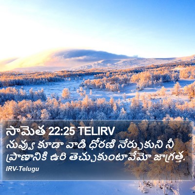 సామెత 22:25 TELIRV Bible Verse Image