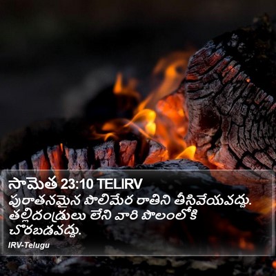 సామెత 23:10 TELIRV Bible Verse Image