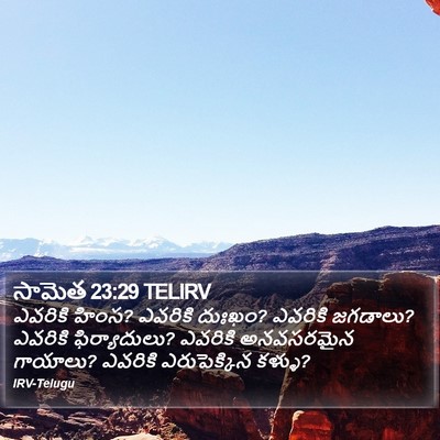 సామెత 23:29 TELIRV Bible Verse Image