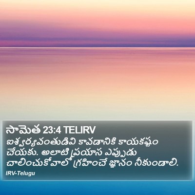 సామెత 23:4 TELIRV Bible Verse Image