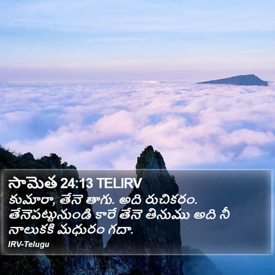 సామెత 24:13 TELIRV Bible Verse Image