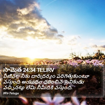 సామెత 24:34 TELIRV Bible Verse Image