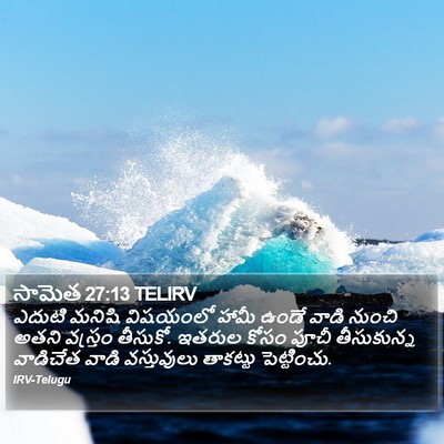 సామెత 27:13 TELIRV Bible Verse Image