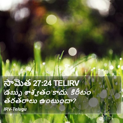 సామెత 27:24 TELIRV Bible Verse Image