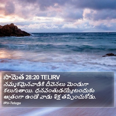 సామెత 28:20 TELIRV Bible Verse Image