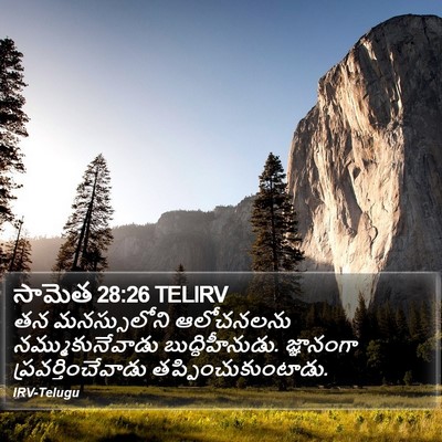 సామెత 28:26 TELIRV Bible Verse Image