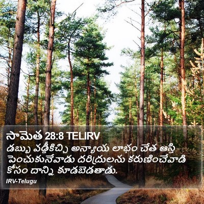 సామెత 28:8 TELIRV Bible Verse Image