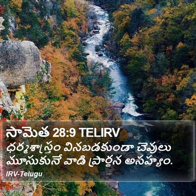 సామెత 28:9 TELIRV Bible Verse Image