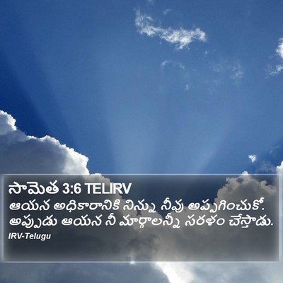 సామెత 3:6 TELIRV Bible Verse Image
