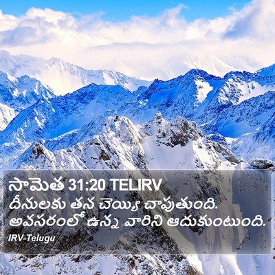 సామెత 31:20 TELIRV Bible Verse Image