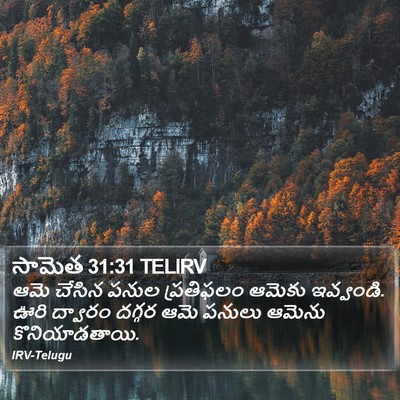 సామెత 31:31 TELIRV Bible Verse Image