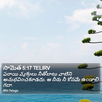 సామెత 5:17 TELIRV Bible Verse Image