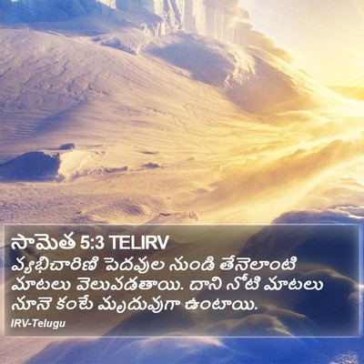 సామెత 5:3 TELIRV Bible Verse Image