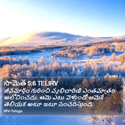 సామెత 5:6 TELIRV Bible Verse Image