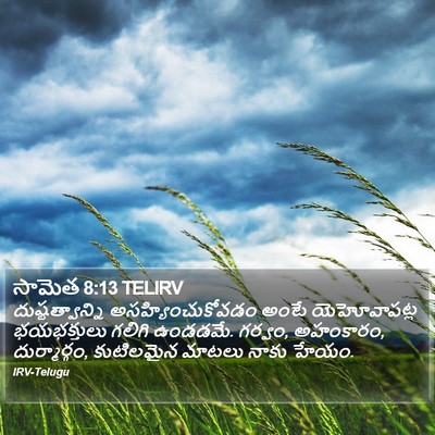 సామెత 8:13 TELIRV Bible Verse Image