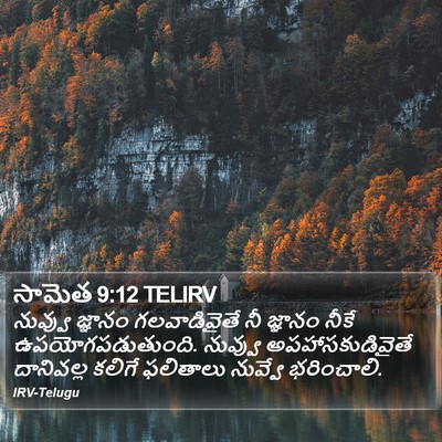 సామెత 9:12 TELIRV Bible Verse Image