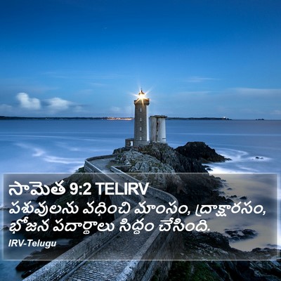 సామెత 9:2 TELIRV Bible Verse Image