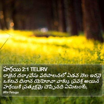 హగ్గయి 2:1 TELIRV Bible Verse Image
