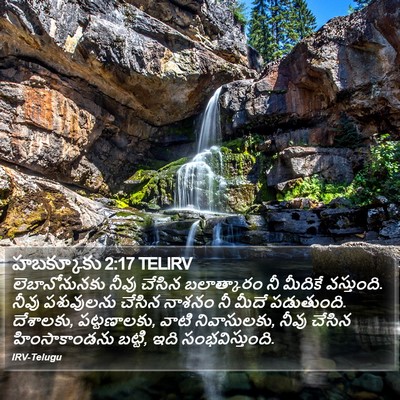 హబక్కూకు 2:17 TELIRV Bible Verse Image