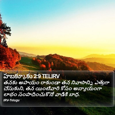 హబక్కూకు 2:9 TELIRV Bible Verse Image