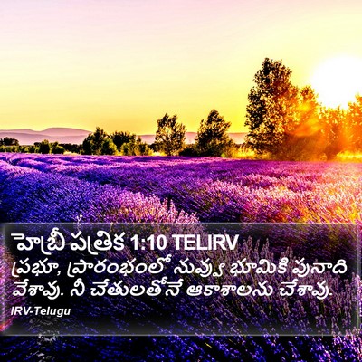 హెబ్రీ పత్రిక 1:10 TELIRV Bible Verse Image