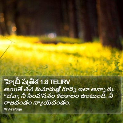 హెబ్రీ పత్రిక 1:8 TELIRV Bible Verse Image