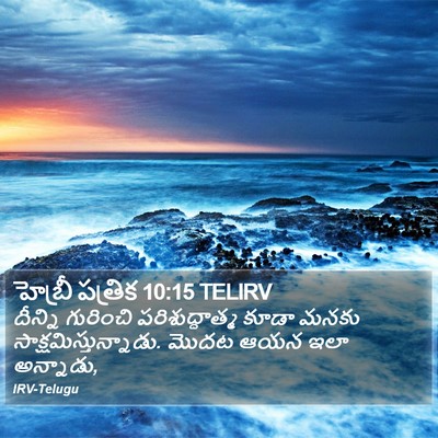 హెబ్రీ పత్రిక 10:15 TELIRV Bible Verse Image