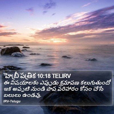 హెబ్రీ పత్రిక 10:18 TELIRV Bible Verse Image