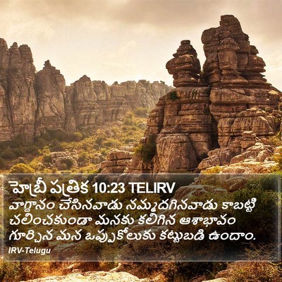 హెబ్రీ పత్రిక 10:23 TELIRV Bible Verse Image