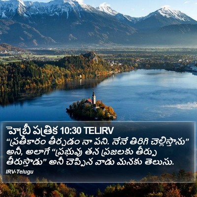హెబ్రీ పత్రిక 10:30 TELIRV Bible Verse Image