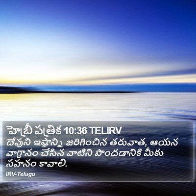 హెబ్రీ పత్రిక 10:36 TELIRV Bible Verse Image