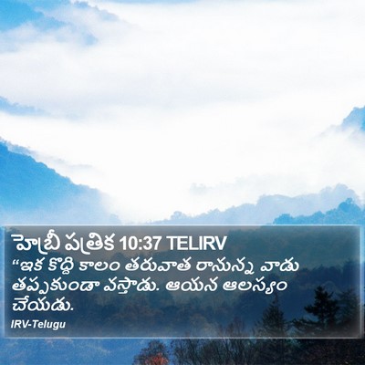 హెబ్రీ పత్రిక 10:37 TELIRV Bible Verse Image