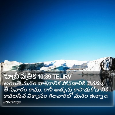 హెబ్రీ పత్రిక 10:39 TELIRV Bible Verse Image