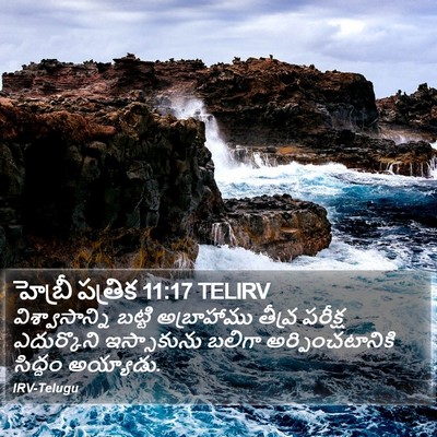 హెబ్రీ పత్రిక 11:17 TELIRV Bible Verse Image