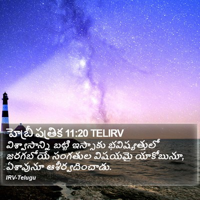 హెబ్రీ పత్రిక 11:20 TELIRV Bible Verse Image