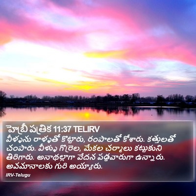 హెబ్రీ పత్రిక 11:37 TELIRV Bible Verse Image
