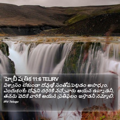 హెబ్రీ పత్రిక 11:6 TELIRV Bible Verse Image